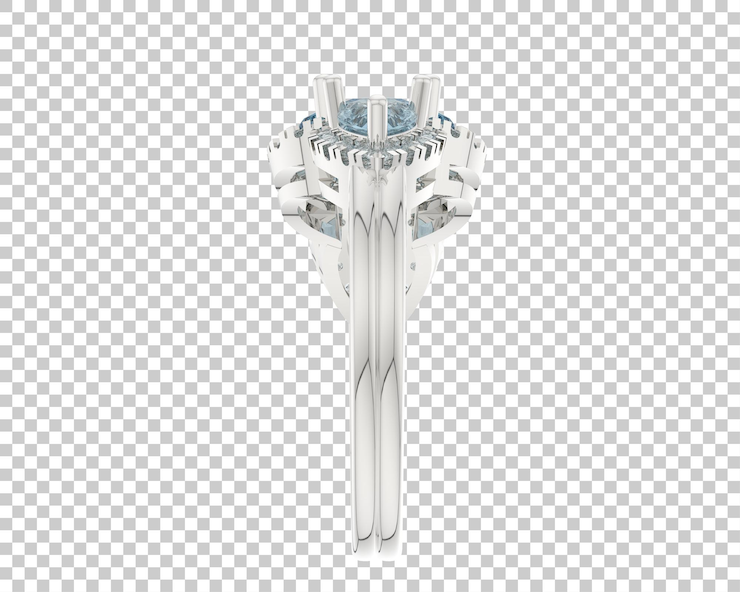 PSD ilustración de renderización 3d de joyas aisladas en el fondo