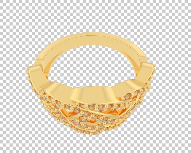 Ilustración de renderización 3D de joyas aisladas en el fondo