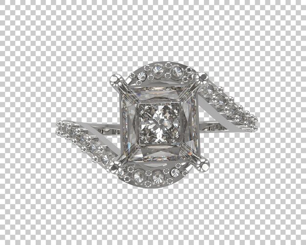 Ilustración de renderización 3D de joyas aisladas en el fondo