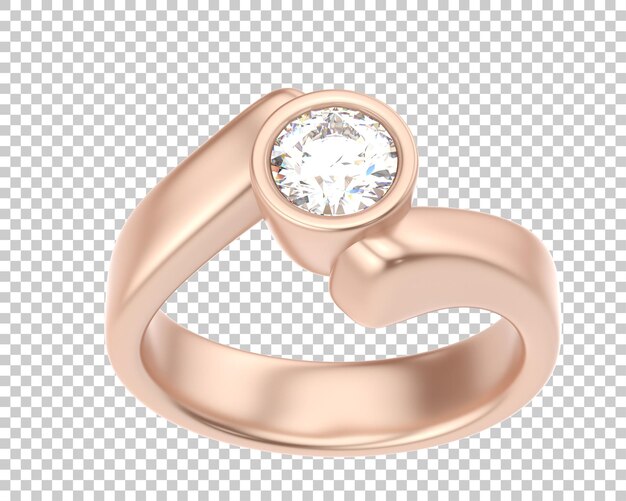 Ilustración de renderización 3D de joyas aisladas en el fondo