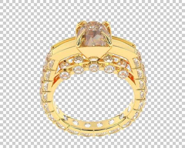 Ilustración de renderización 3D de joyas aisladas en el fondo