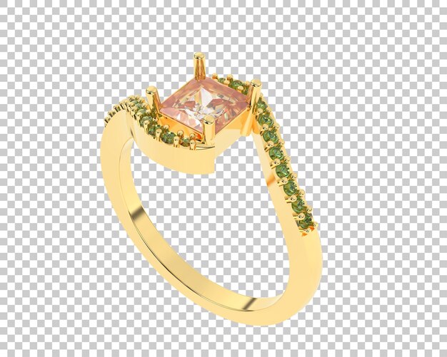 Ilustración de renderización 3D de joyas aisladas en el fondo