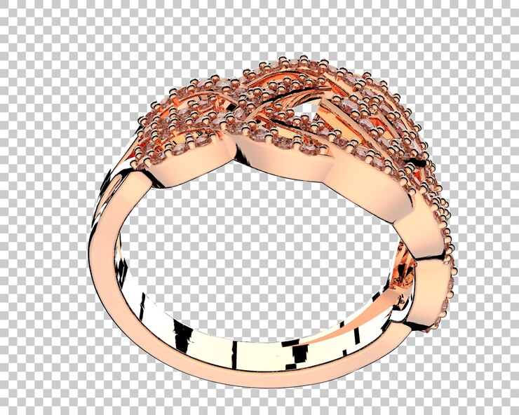 PSD ilustración de renderización 3d de joyas aisladas en el fondo