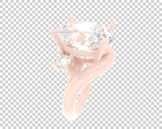 Ilustración de renderización 3D de joyas aisladas en el fondo
