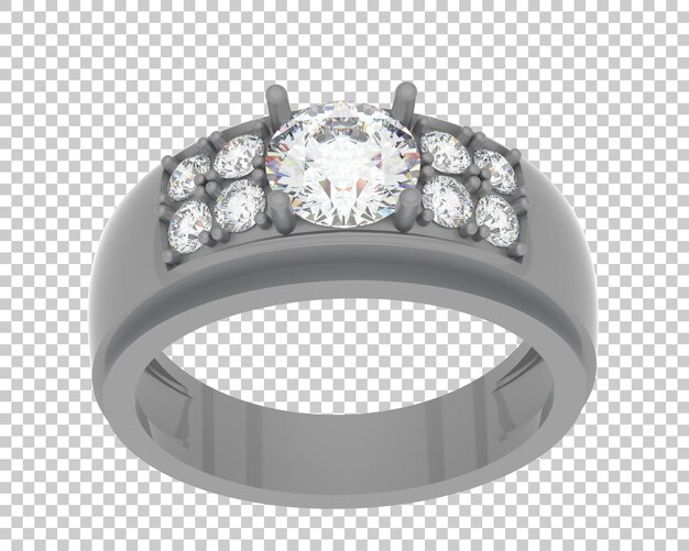 Ilustración de renderización 3D de joyas aisladas en el fondo