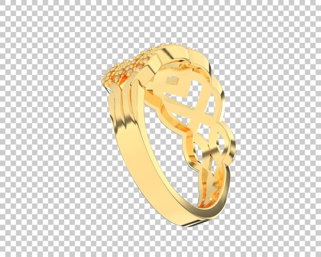 Ilustración de renderización 3D de joyas aisladas en el fondo