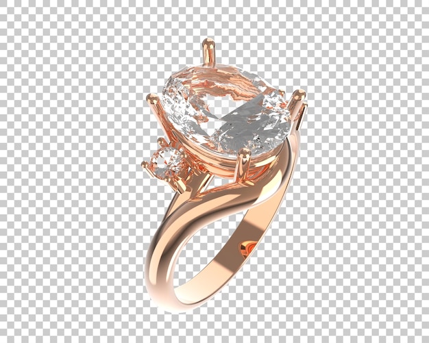 Ilustración de renderización 3D de joyas aisladas en el fondo