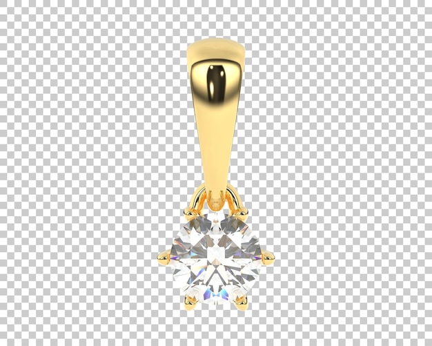 Ilustración de renderización 3D de joyas aisladas en el fondo