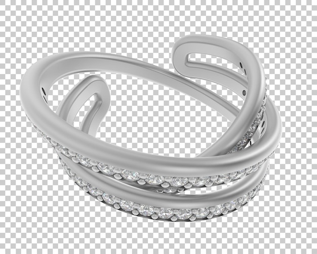 Ilustración de renderización 3D de joyas aisladas en el fondo