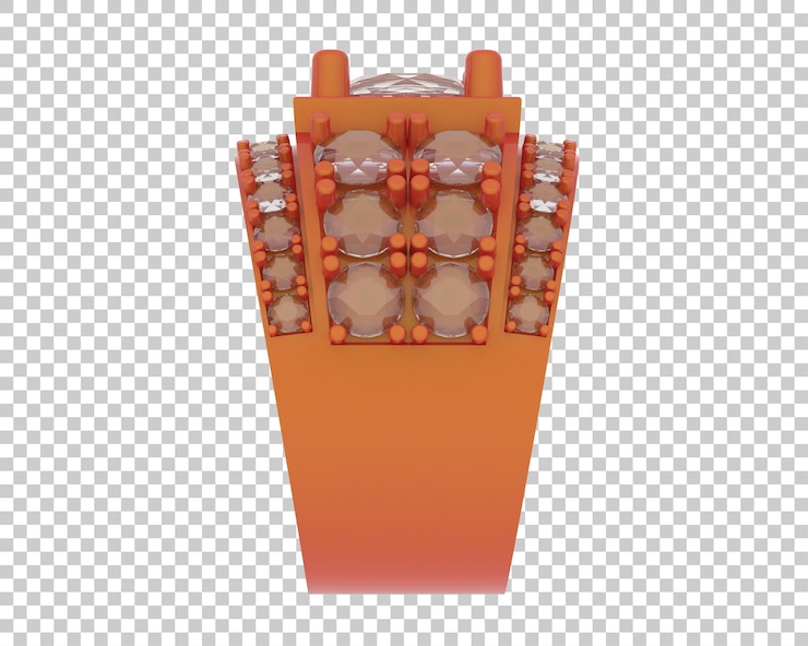 PSD ilustración de renderización 3d de joyas aisladas en el fondo
