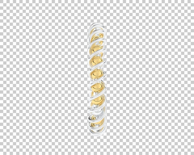 Ilustración de renderización 3D de joyas aisladas en el fondo
