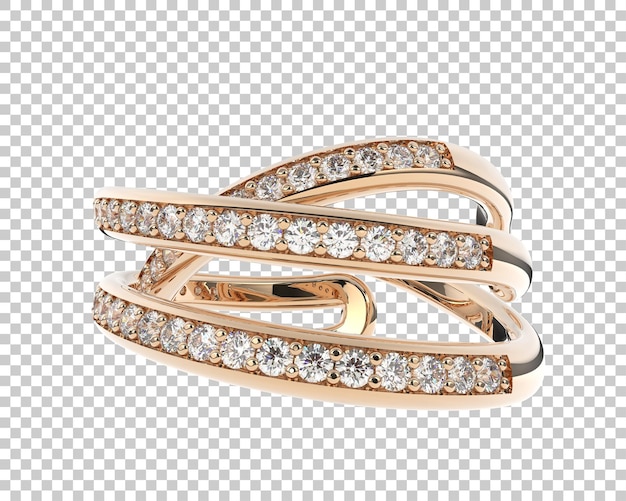 Ilustración de renderización 3D de joyas aisladas en el fondo