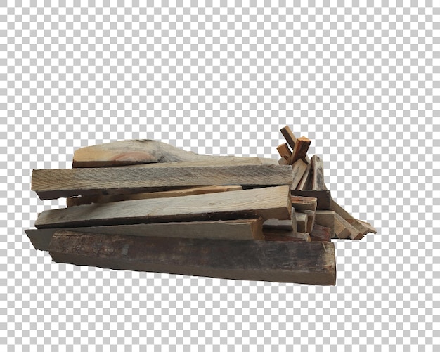 Ilustración de renderización 3D de madera para fuego aislada en el fondo