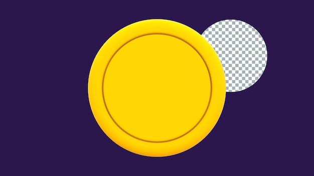 Ilustración de renderización 3D de monedas de oro para el concepto de inversión de dinero de negocios