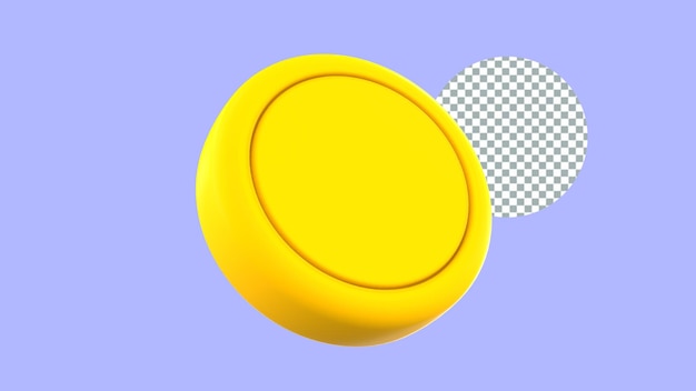 Ilustración de renderización 3D de monedas de oro para el concepto de inversión de dinero de negocios
