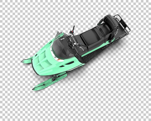 PSD ilustración de renderización 3d de la moto de nieve aislada en el fondo
