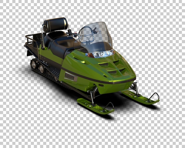 Ilustración de renderización 3d de la moto de nieve aislada en el fondo