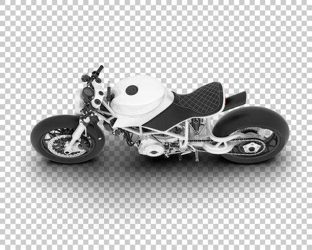 Ilustración de renderización 3D de motocicleta en un fondo transparente