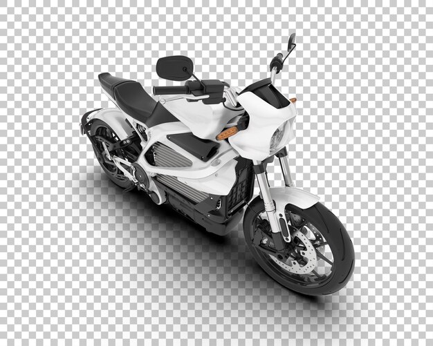 Ilustración de renderización 3D de motocicleta en un fondo transparente
