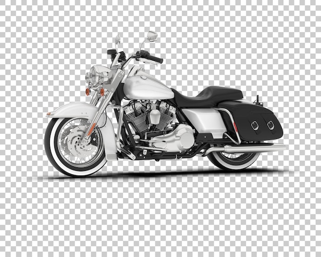 Ilustración de renderización 3D de motocicleta en un fondo transparente