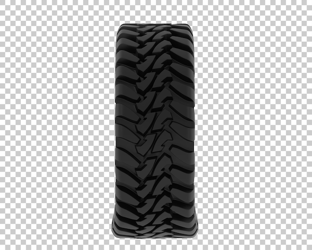 Ilustración de renderización 3D del neumático de off-road aislado en el fondo