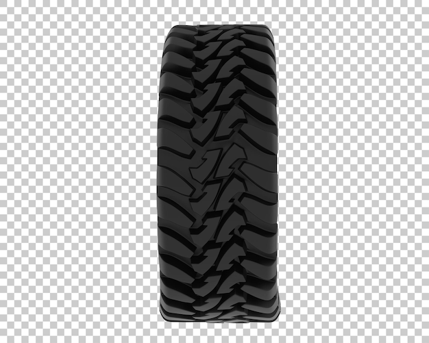 Ilustración de renderización 3D del neumático de off-road aislado en el fondo