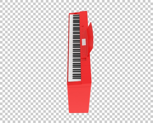 PSD ilustración de renderización 3d de piano digital aislado en el fondo