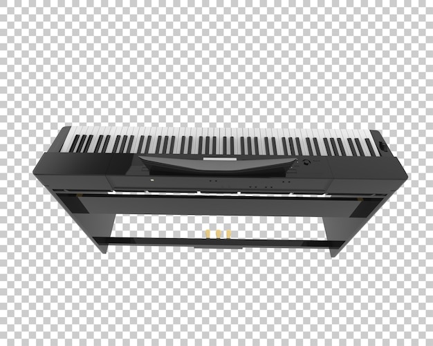Ilustración de renderización 3D de piano digital aislado en el fondo