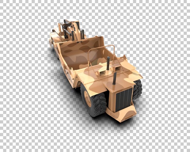 Ilustración de renderización 3D del raspador aislado en el fondo
