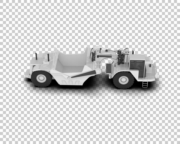 Ilustración de renderización 3D del raspador aislado en el fondo