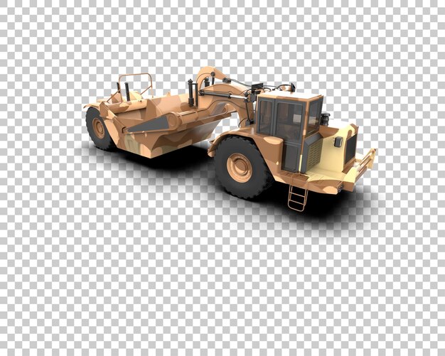 Ilustración de renderización 3D del raspador aislado en el fondo