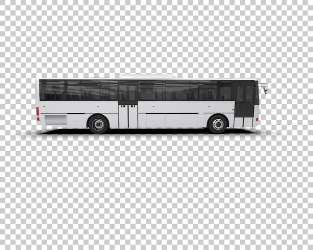 Ilustración de renderización 3D realista del autobús aislado en el fondo