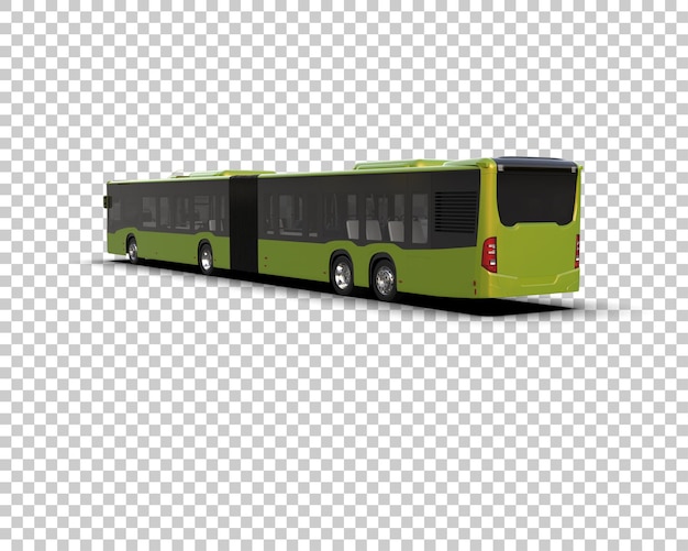 Ilustración de renderización 3D realista del autobús aislado en el fondo