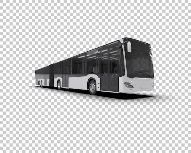 Ilustración de renderización 3D realista del autobús aislado en el fondo