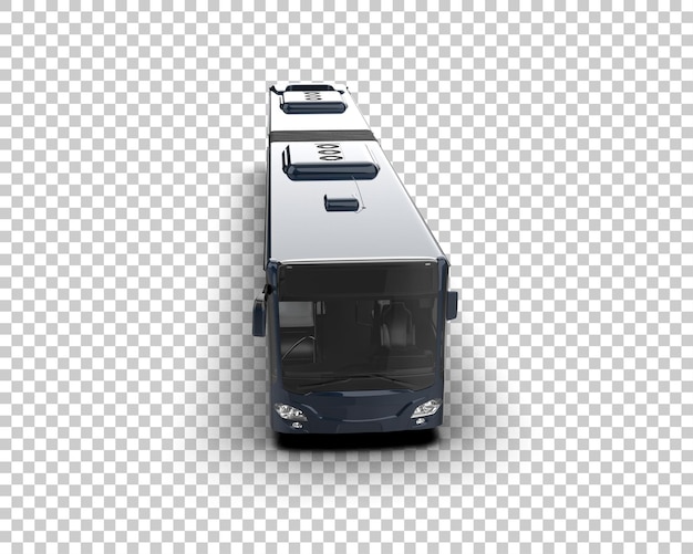 Ilustración de renderización 3D realista del autobús aislado en el fondo