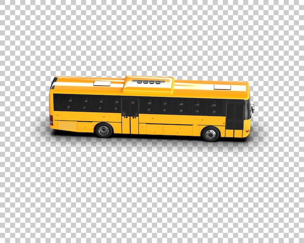 Ilustración de renderización 3D realista del autobús aislado en el fondo