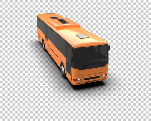 Ilustración de renderización 3D realista del autobús aislado en el fondo