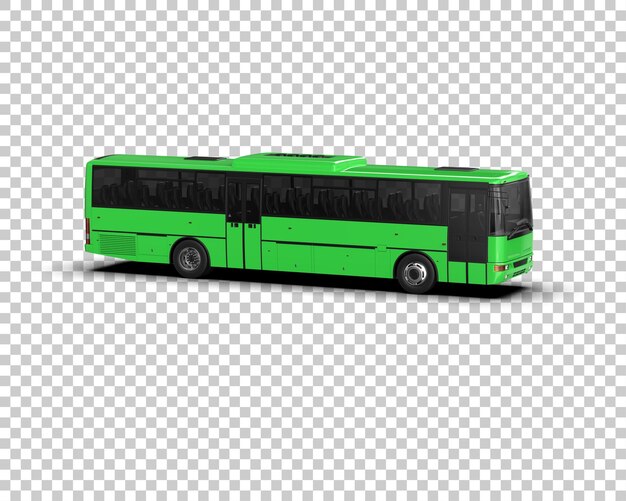 Ilustración de renderización 3D realista del autobús aislado en el fondo