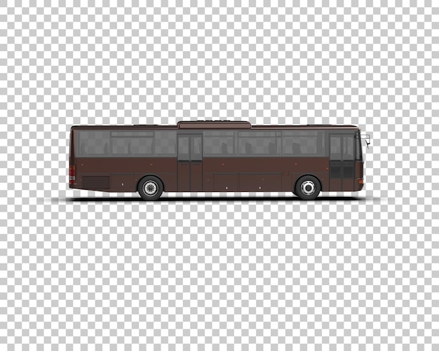 Ilustración de renderización 3D realista del autobús aislado en el fondo