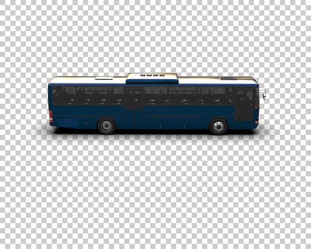 Ilustración de renderización 3D realista del autobús aislado en el fondo