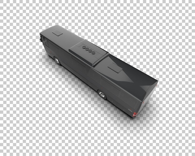 Ilustración de renderización 3D realista del autobús aislado en el fondo