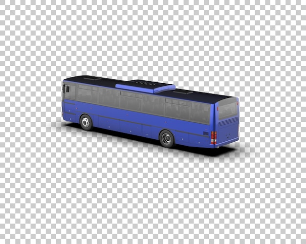 Ilustración de renderización 3D realista del autobús aislado en el fondo