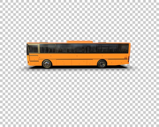 Ilustración de renderización 3D realista del autobús aislado en el fondo