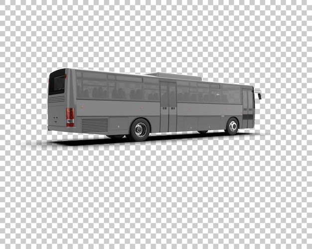 Ilustración de renderización 3D realista del autobús aislado en el fondo