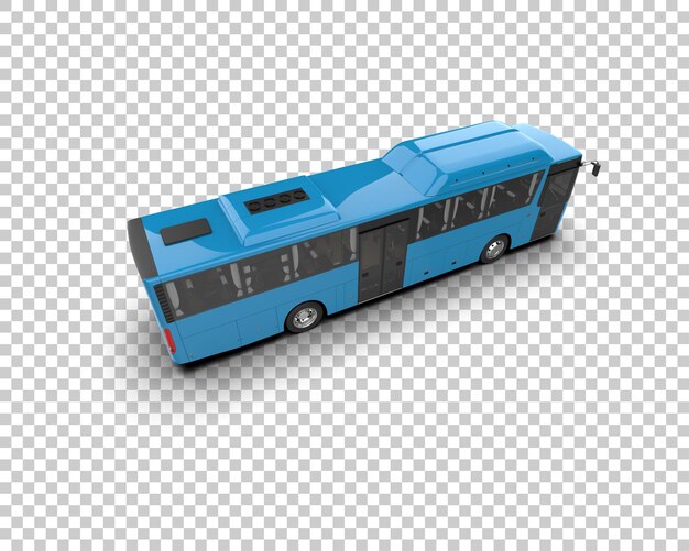 Ilustración de renderización 3D realista del autobús aislado en el fondo