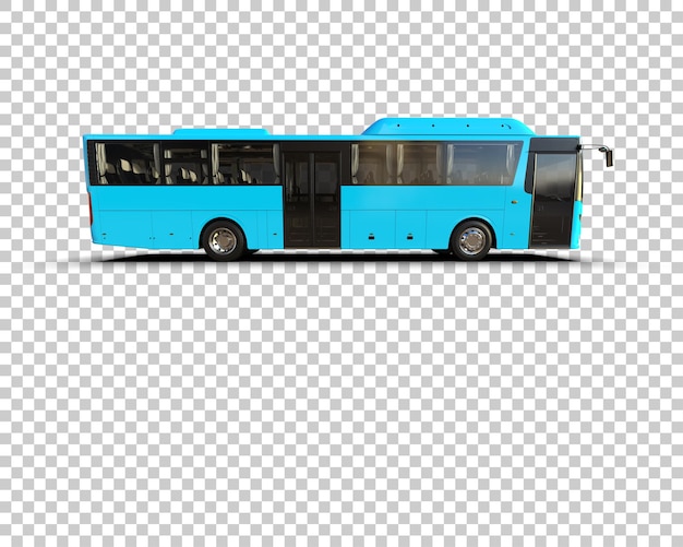 Ilustración de renderización 3D realista del autobús aislado en el fondo