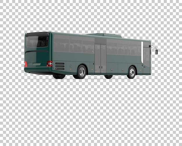 Ilustración de renderización 3D realista del autobús aislado en el fondo