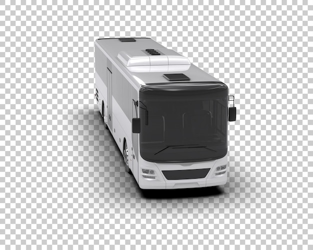 Ilustración de renderización 3D realista del autobús aislado en el fondo