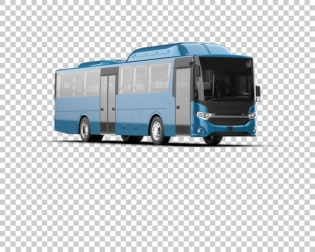 Ilustración de renderización 3D realista del autobús aislado en el fondo