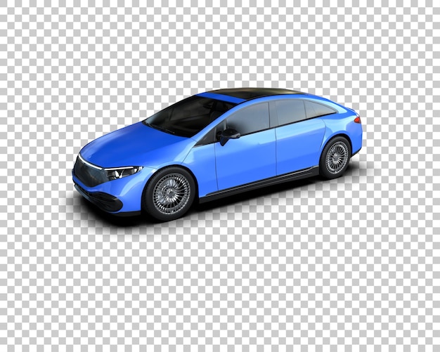 PSD ilustración de renderización 3d realista de un coche moderno aislado en el fondo